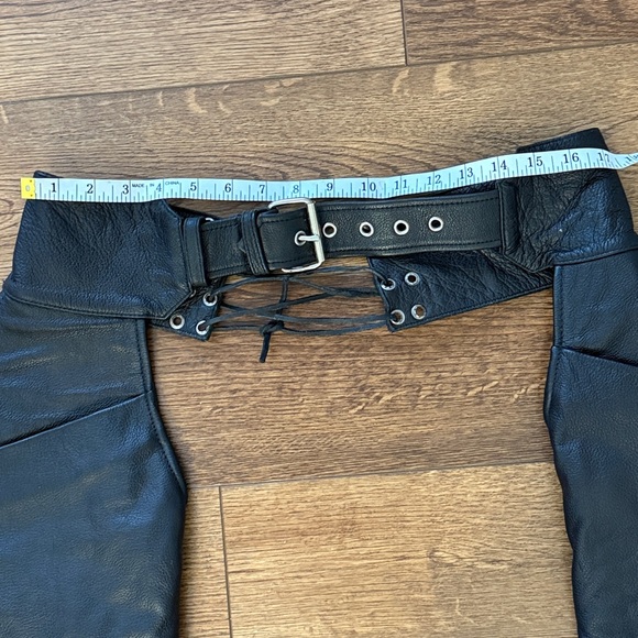 Black Leather Riding Chaps - Picture 9 of 9